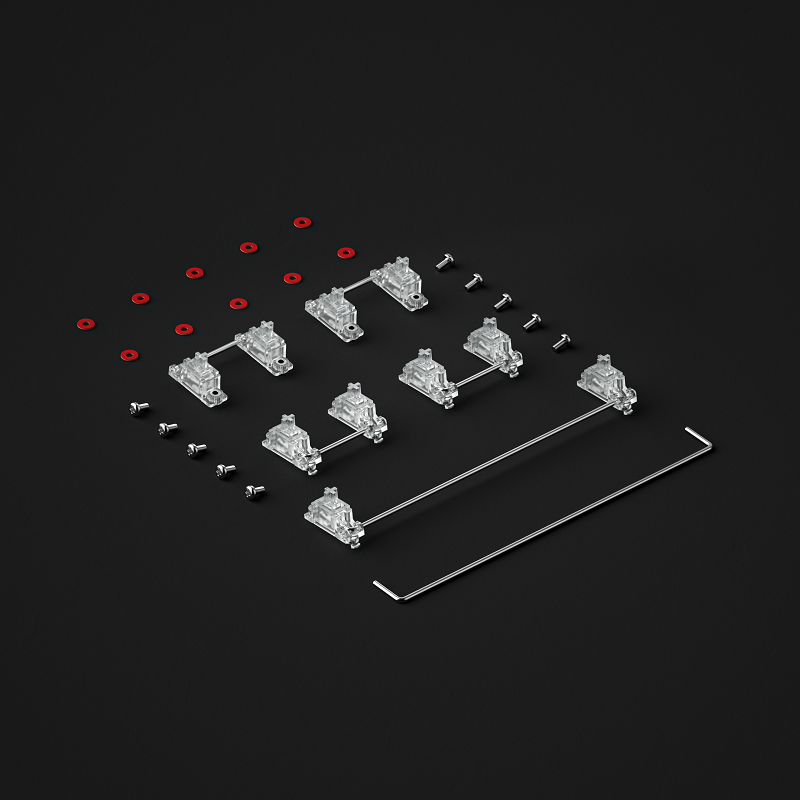 Gateron PC Crystal Screw In Stabilizers